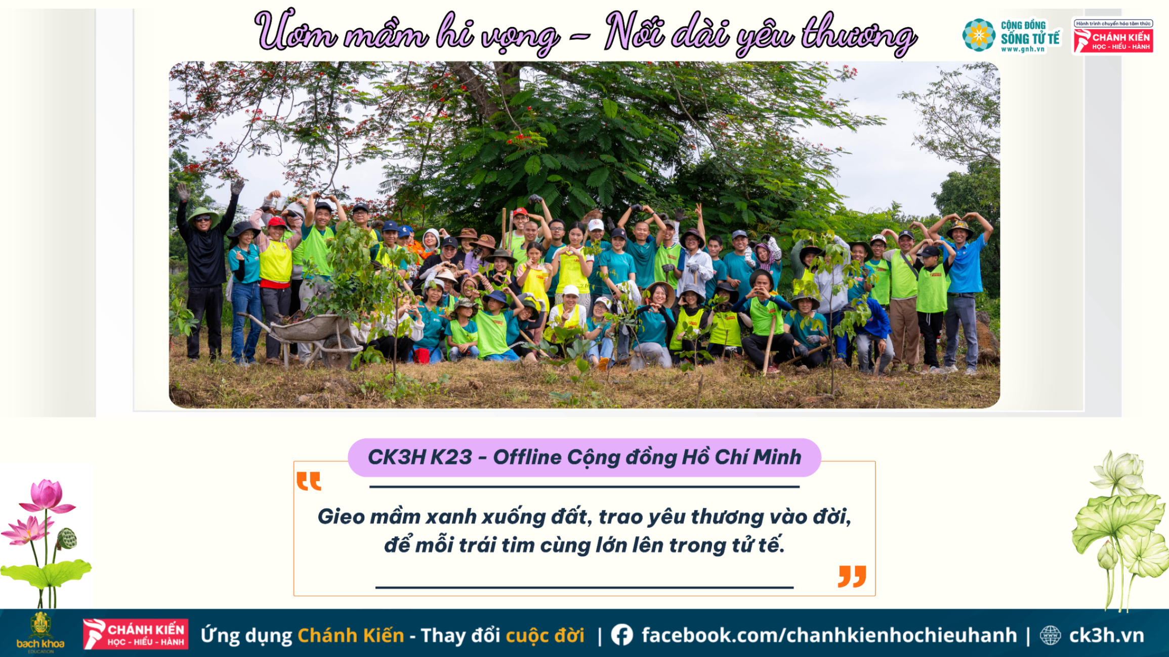 ƯƠM XANH HY VỌNG, NỐI DÀI YÊU THƯƠNG