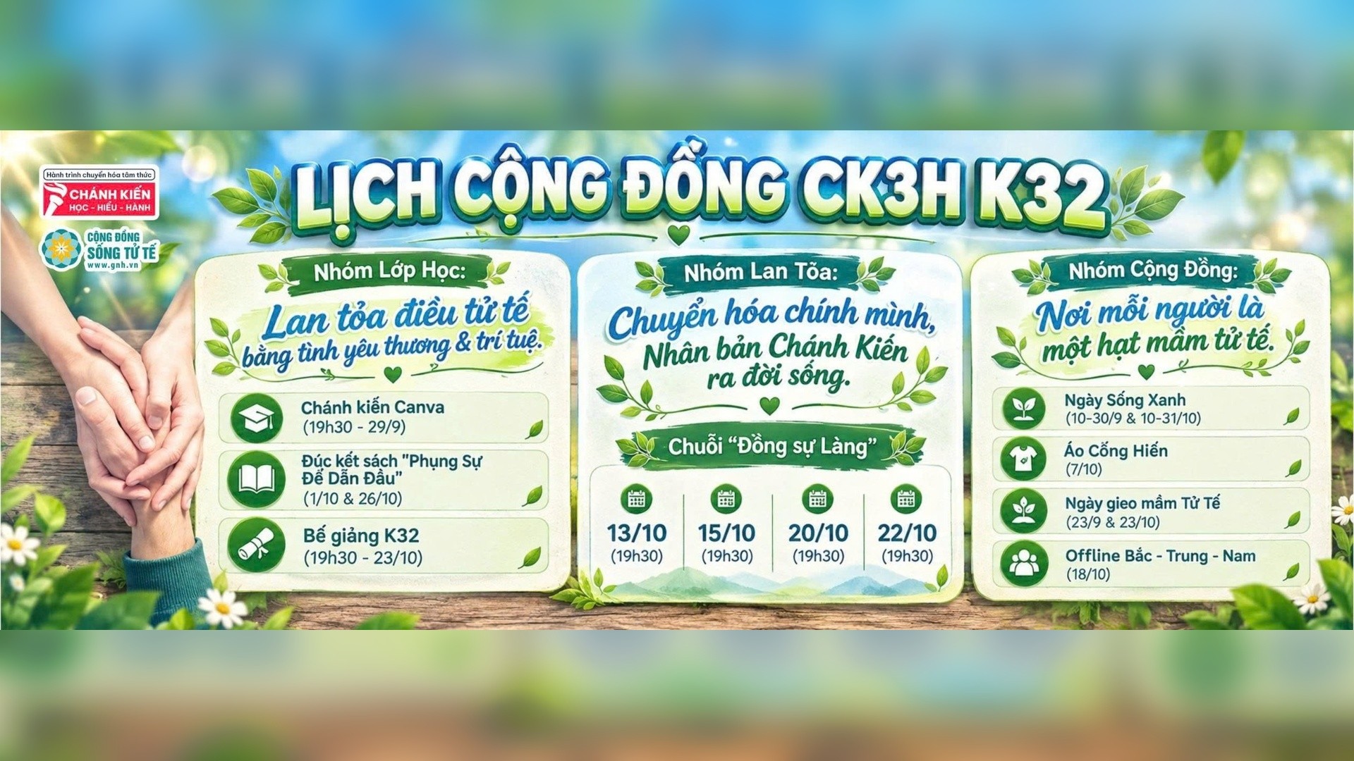 Lịch cộng đồng CK3H K32